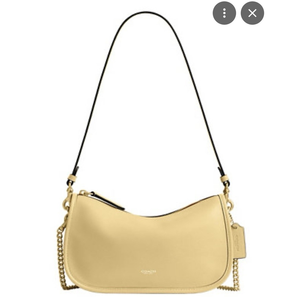 Coach Waverly  Bag CCC36 Yellow Natural Grain Leather Crossbody Shoulder NWT